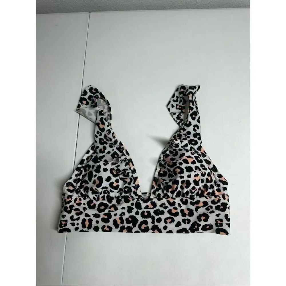 Hit Rewind Leopard Print Bikini Top Junior Size L(11/13) See Description Padded